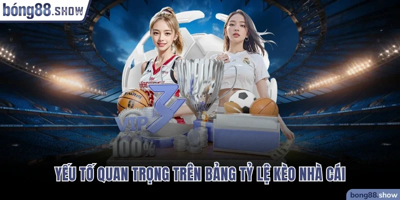 Yếu tố quan trọng trên bảng tỷ lệ kèo nhà cái